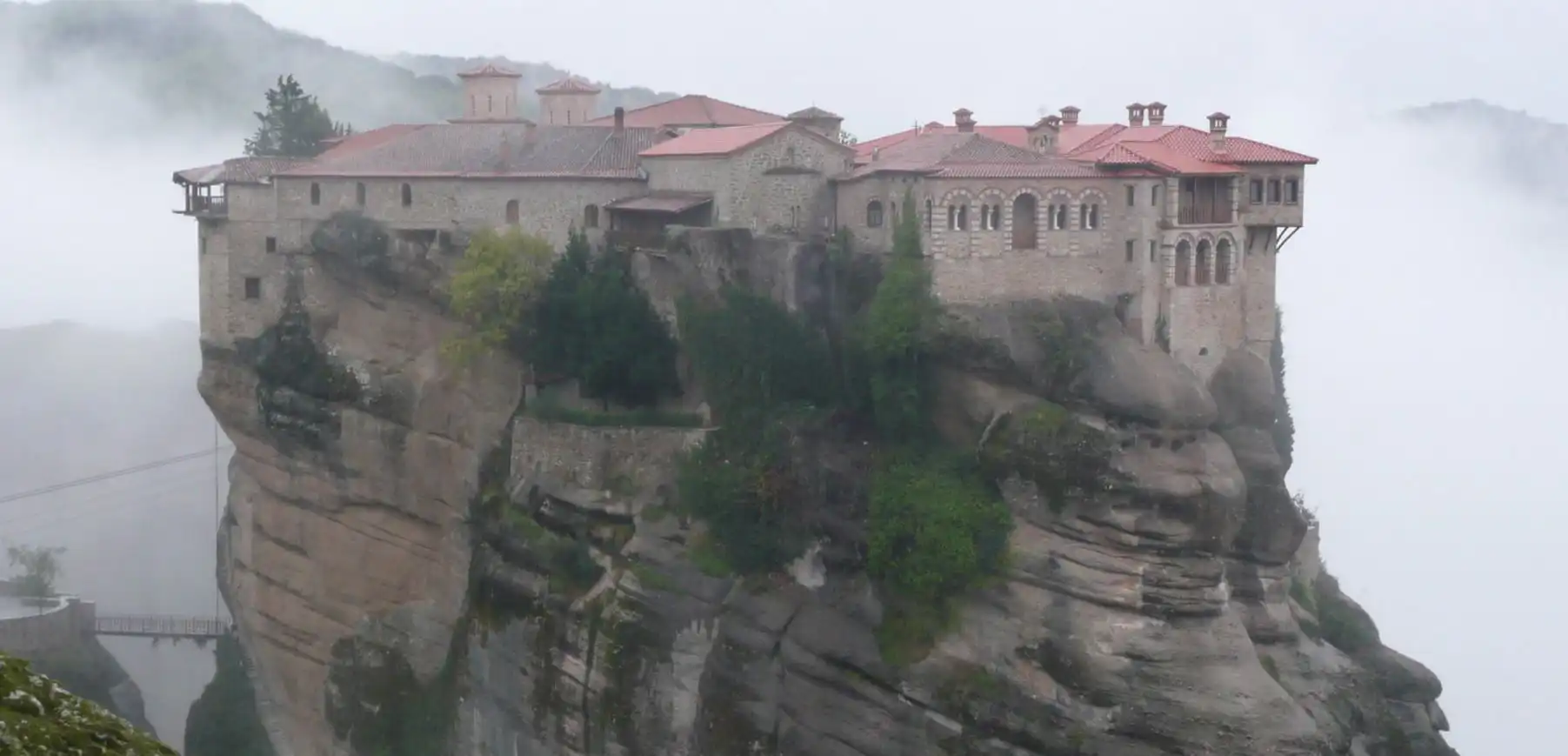 Meteora monasteries on rock formations