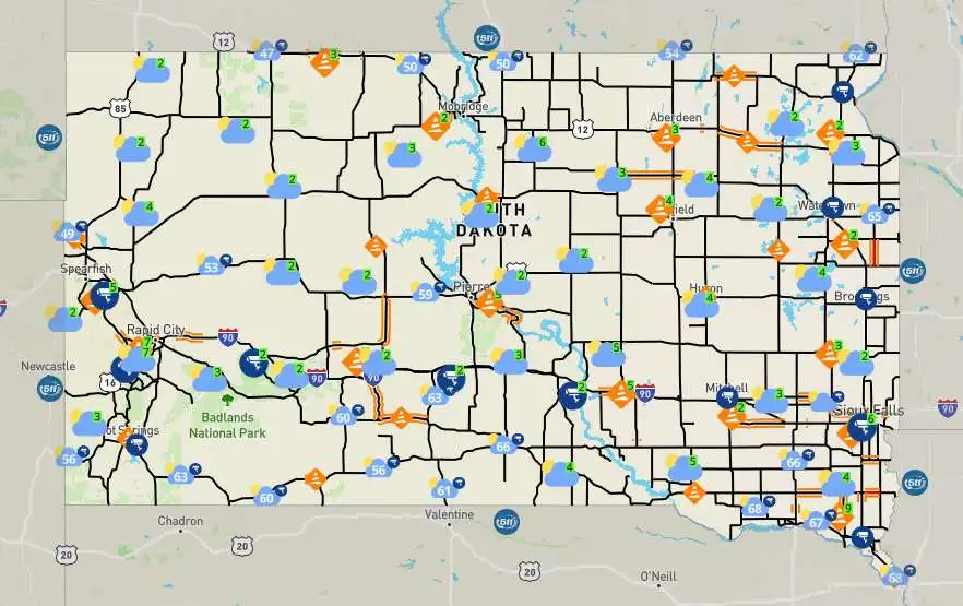 511 south dakota map