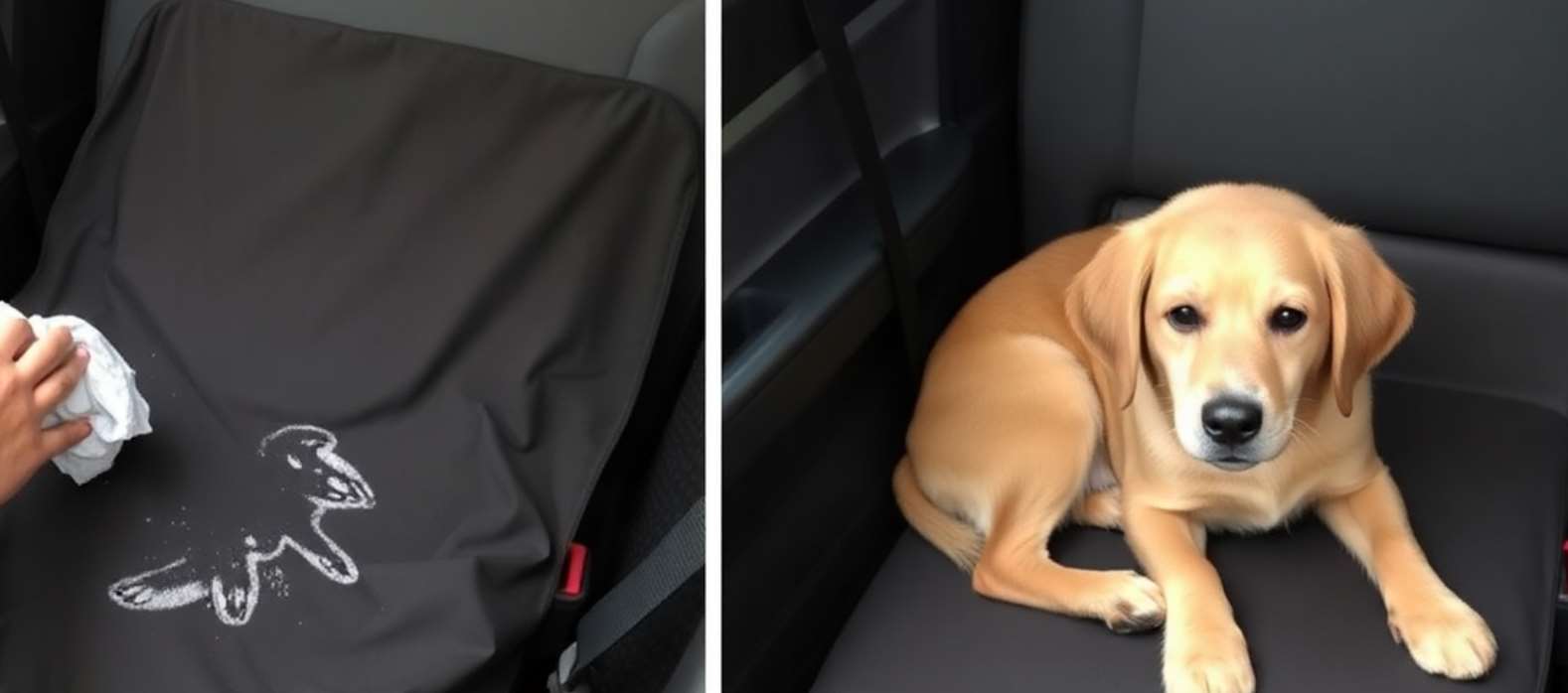 Cleaning a dog back seat protector