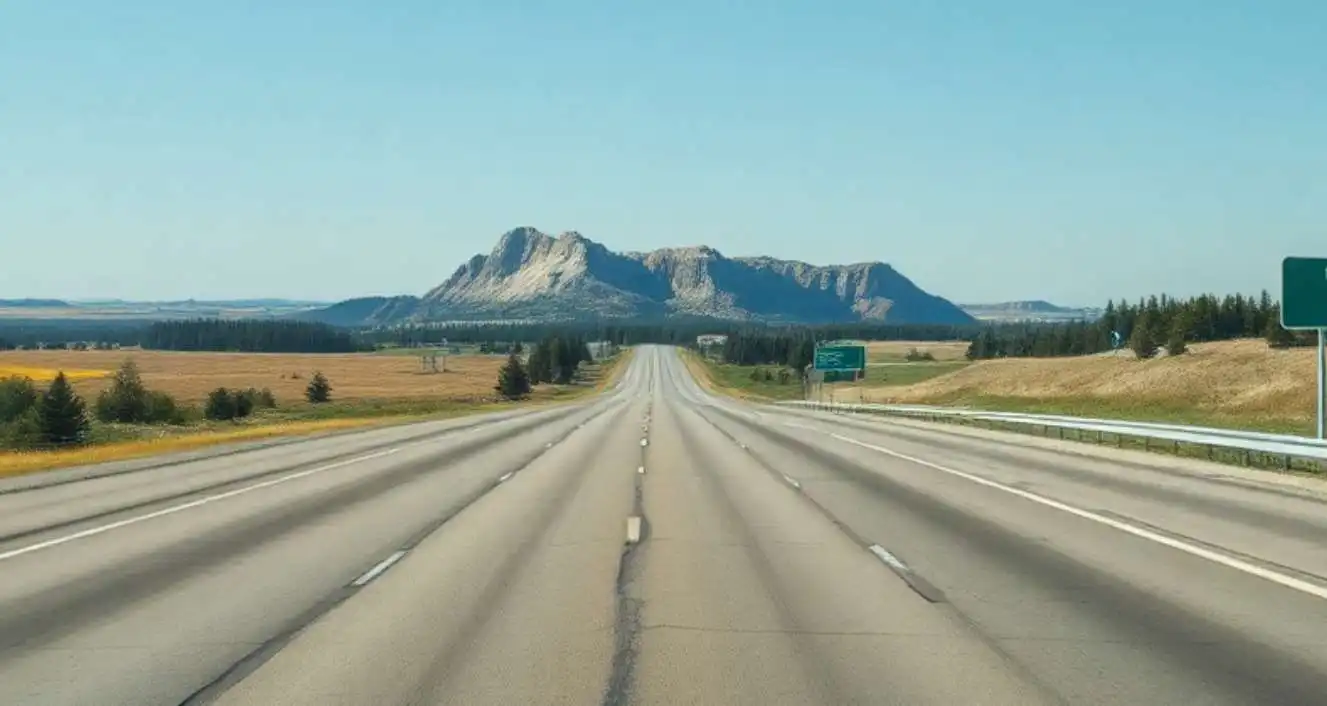 Scenic highway in South Dakota monitored by SafeTravel USA 511